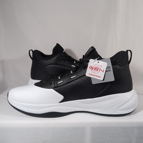 Skechers SKX League Low Top Basketball Sneaker Men’s 13 (253010) Black White main image 7